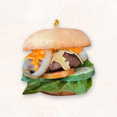 precious brew cafe cheeseburger