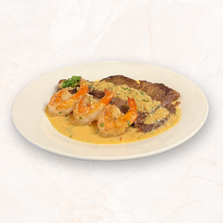 precious brew cafe creamy garlic steak shrimp
