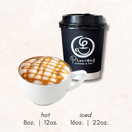 precious brew cafe menu caramel latte