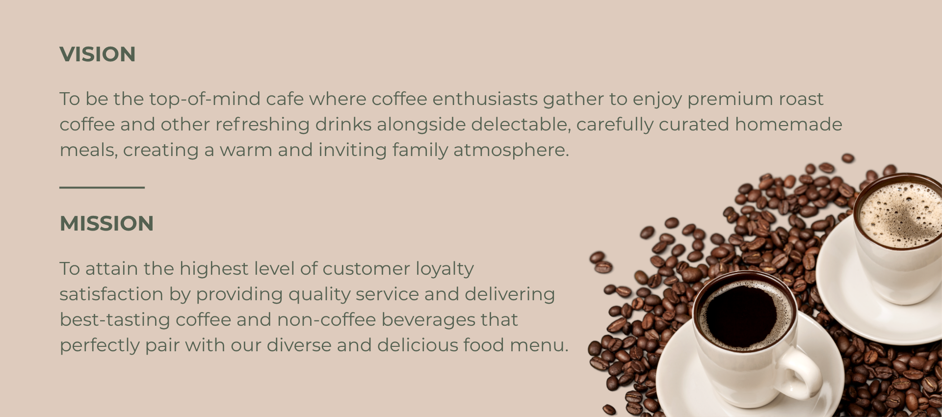 Precious Brew Cafe Vision Mission