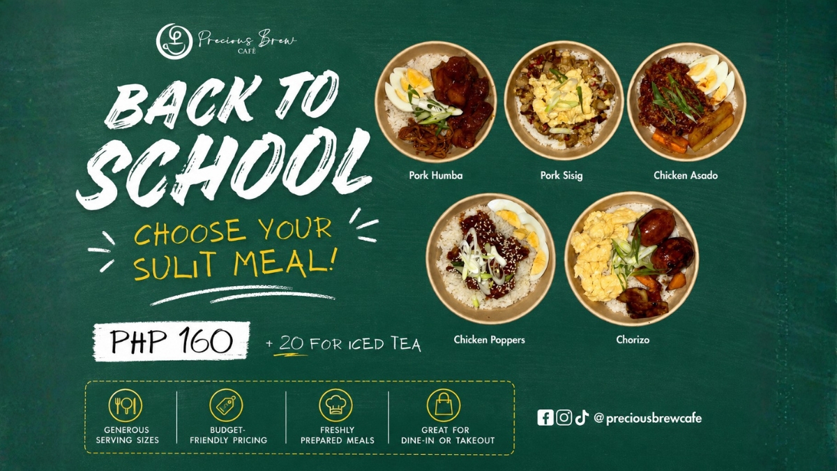 back to school promo precious brew cafe